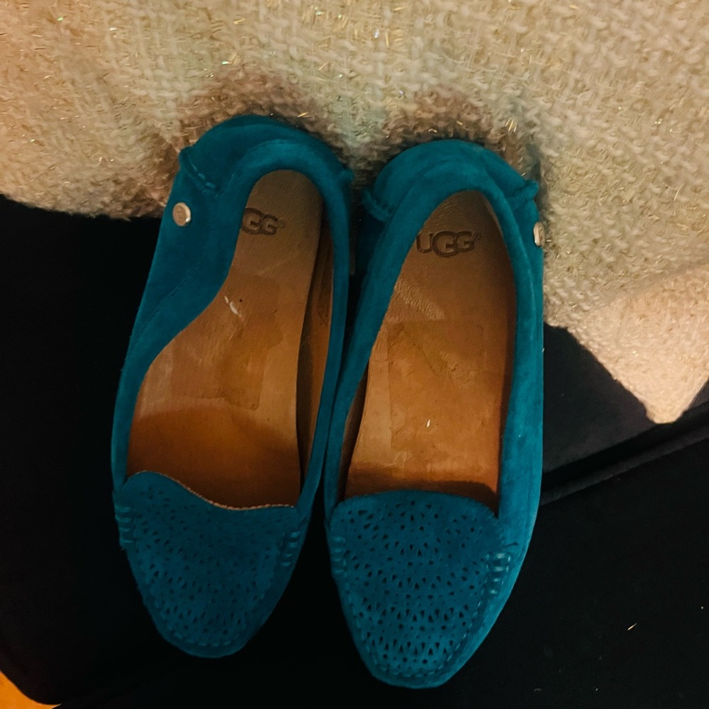 UGG Blue Suede Flats